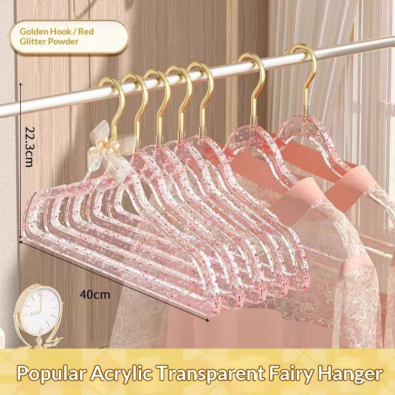 10Pcs Non Marking Anti Slip Clothes Hangers Lightweight Space Saver Hanger for Girls Dorm Closet Storage