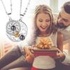 1 Pair Sun and Moon Magnetic Necklaces 100 Languages I Love You Projection Couples Necklace Matching Necklace for