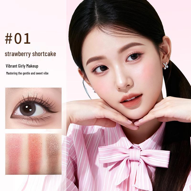 MKING PRETTY Палетка теней и румян из трех цветов: Универсальная палитра «Все в одном»: перламутровые, матовые, с шиммером и хайлайтер.