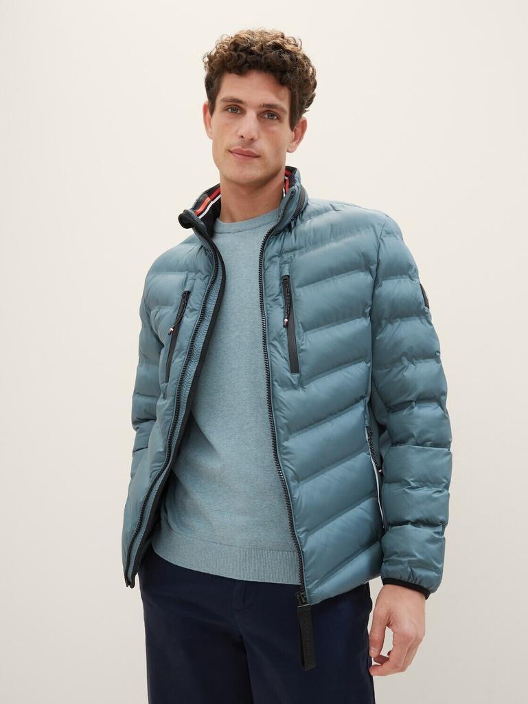 Mid-season Jacket Tom Tailor Hybrid Jacke (1038907) With Detachable Hood (1038907) Dusty Dark Teal