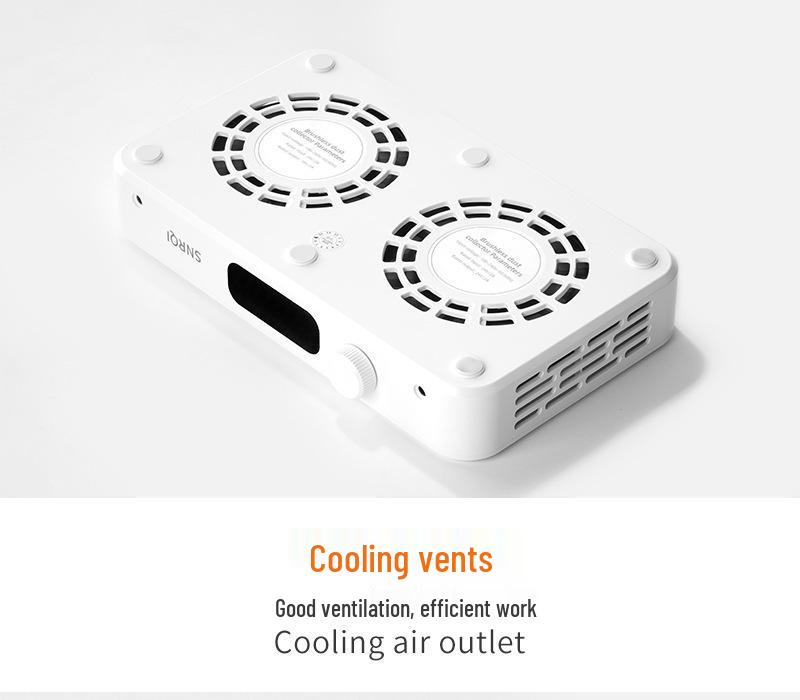 SNRQI Dual-Turbo Brushless Nail Dust Collector with High Suction and Large Area Coverage