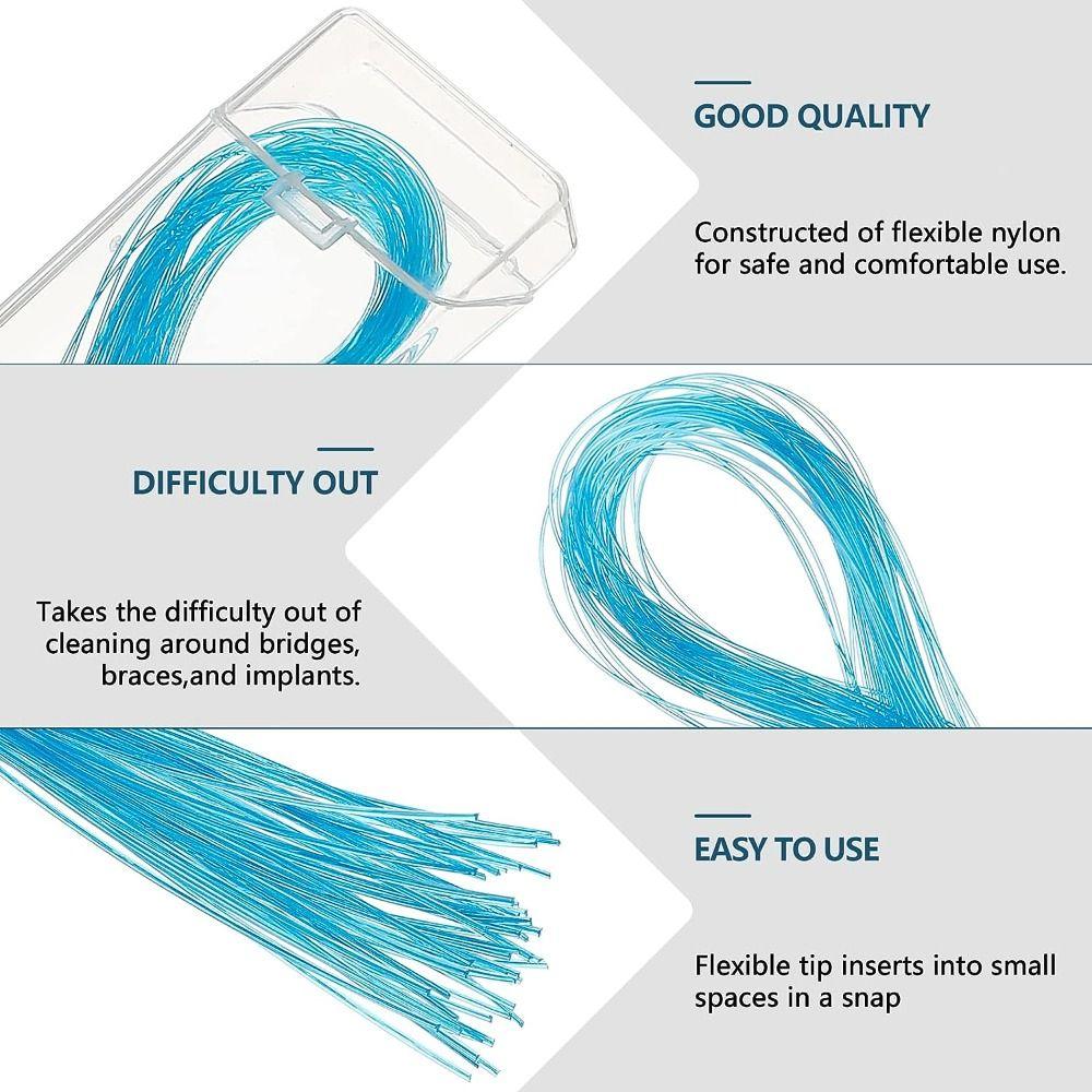 Nylon Loop Design Needle Tooth Brackets Wire Holder for 70Pcs Oral Hygiene Care