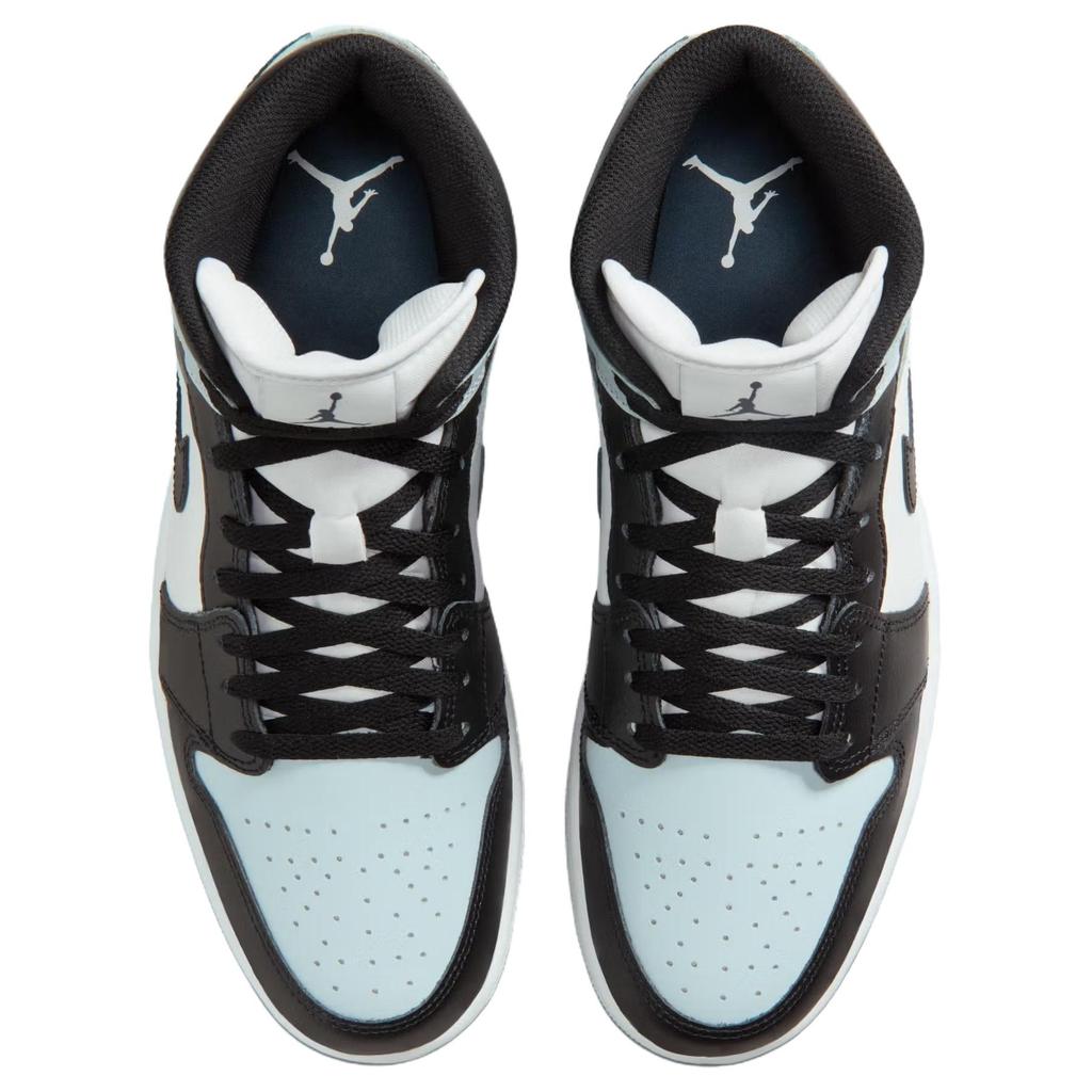 Jordan Air Jordan 1 Support Lightweight Mid top Vintage Basketball Shoes Men's Black White Blue DQ8426-002