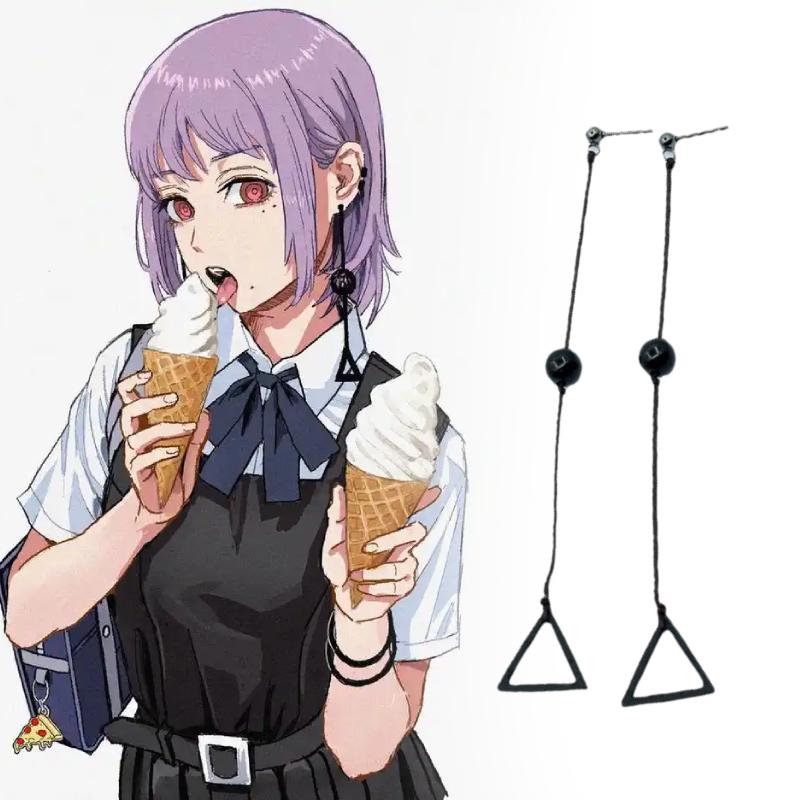 Man Chainsaw Sawatari Cosplay Props Earrings Ear Pendants Jewelry Fans Gift