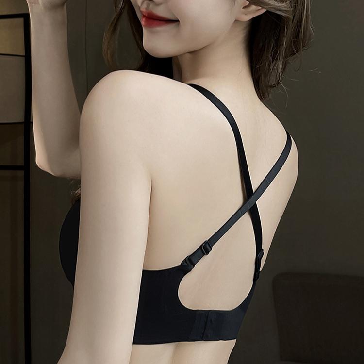 Summer Backless Bra for Women Gathering Sports Bra Collecting Accessory Breasts Anti Glare Strapless Bra Summer Seamless Bra