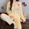 Plaid Long Sleeve Pajama Set with Pants – Spring & Autumn Style, Comfortable Home or Dorm Wear, Suitable for Outdoor Use