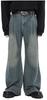 FloRise Wide Leg Plus Loose Size FL347 Men's Jeans, Size, Fit, Navy, S,