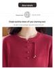 Elegant Plus Size Chinese Style Wool Sweater for Middle-aged and Elderly Women - Autumn/Winter Knitwear