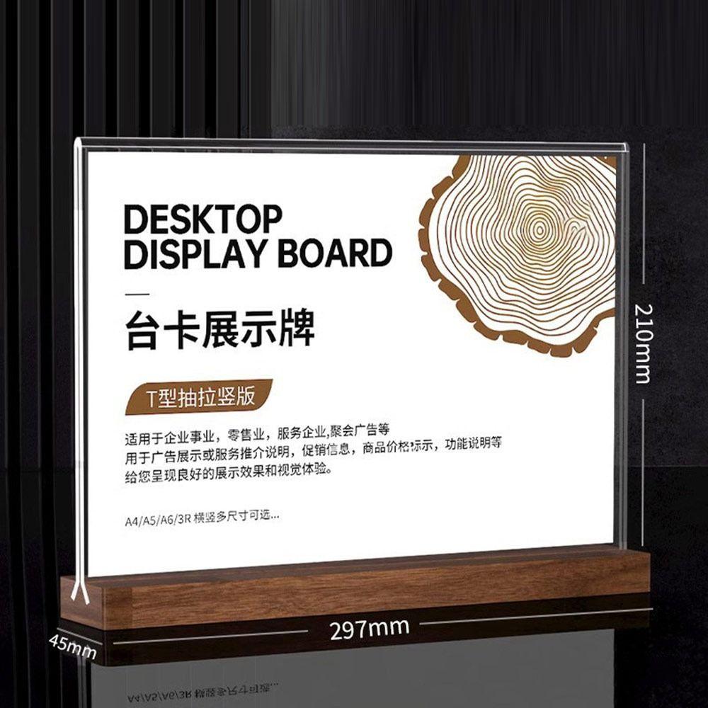 Acrylic Bulletin Board A4/A5/A6 Price Label Display Rack Desk Display Stand  Restaurant