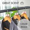 Cedar Wood Rings & Natural Moth Repellent - Organic Clothes Moths - Aromatic Cedar Rings - Moth Killer For Wardrobes Hanging, Drawers & Storage Boxes