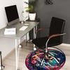 1pc Office Carpet Chair Mats Floral Cosmic Skull Artwork Perfect for Decorating Office Chairs, Living Rooms, Or Bedrooms