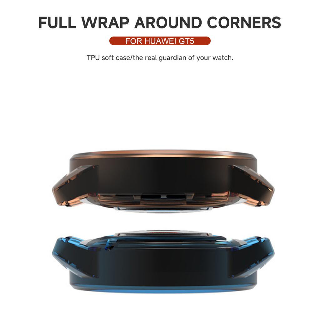 Silicone TPU Case For Huawei Watch GT 5 41mm 46mm Smartwatch Screen Protector Frame Bumper for Huawei Watch GT5 Cover Shell