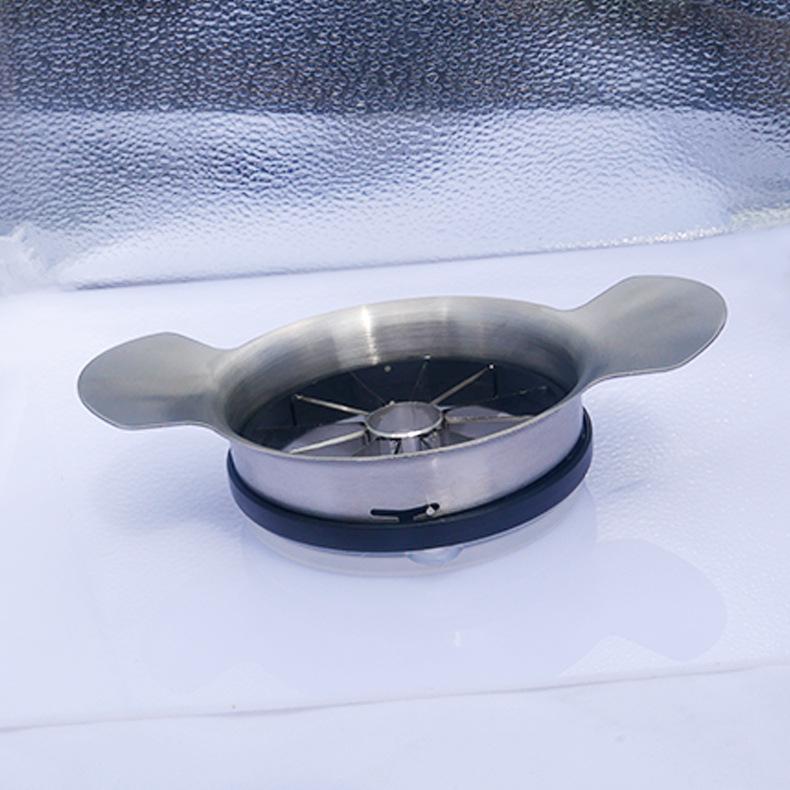 Epleskjæring i rustfritt stål Dobbeltsidig avtagbar eplekutter 12 kronblad Fruktskiller Stor