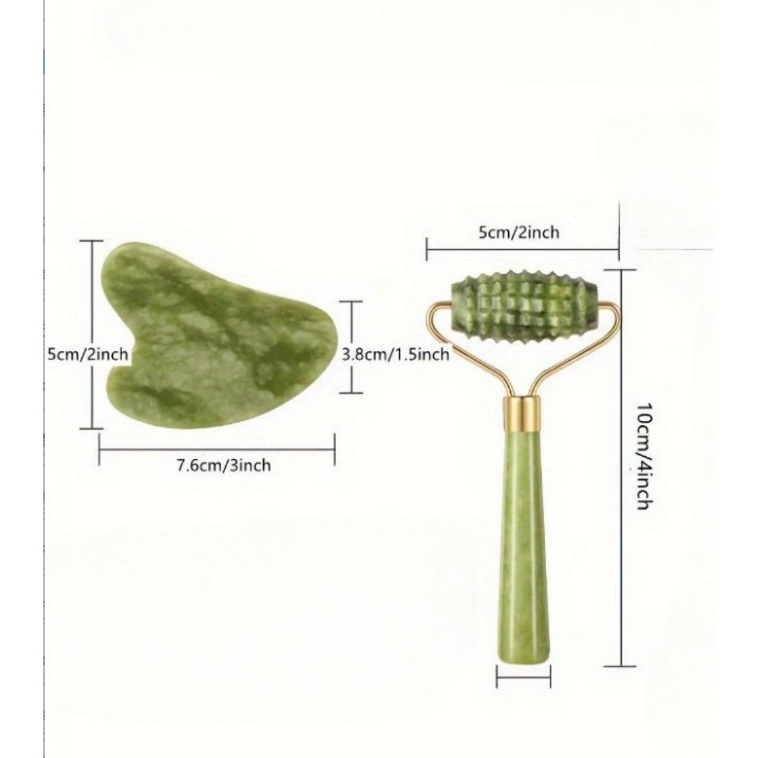 

Набор 1/2/3 шт. Массажер для лица Гуаша Нефритовый ролик Скребок Инструменты для ухода за кожей лица