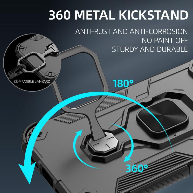 KEYSION Shockproof Case for OnePlus 13R 5G Soft Silicone+PC Upright Metal Ring Stand Phone Back Cover for OnePlus 1+Ace 5 Pro 5G