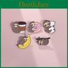 And Unique Playful Sloth Metal Badge Adorable Enamel Pin Quirky Coffee Donut Banana Design Creative Decoration For All