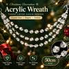 Acrylic Christmas Wreath with Snowflake Icicle Design