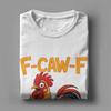 Zabawna koszulka z memem kurczaka F-Caw-F FCAWF na lato, bawełniana koszulka dla mężczyzn, modny T-shirt z krótkim rękawem, casualowe topy Y2K