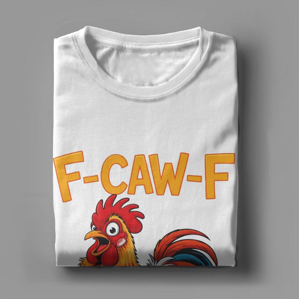 Zabawna koszulka z memem kurczaka F-Caw-F FCAWF na lato, bawełniana koszulka dla mężczyzn, modny T-shirt z krótkim rękawem, casualowe topy Y2K