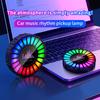 Car air outlet aromatherapy rhythm light car mounted perfume pickup light voice controlled music atmosphere light
