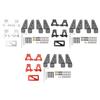 5pcs RC Damper Mount Stand Upgrade Aluminum Alloy Carbon Fiber Shock Damper Bracket for 1/18 RC Craw