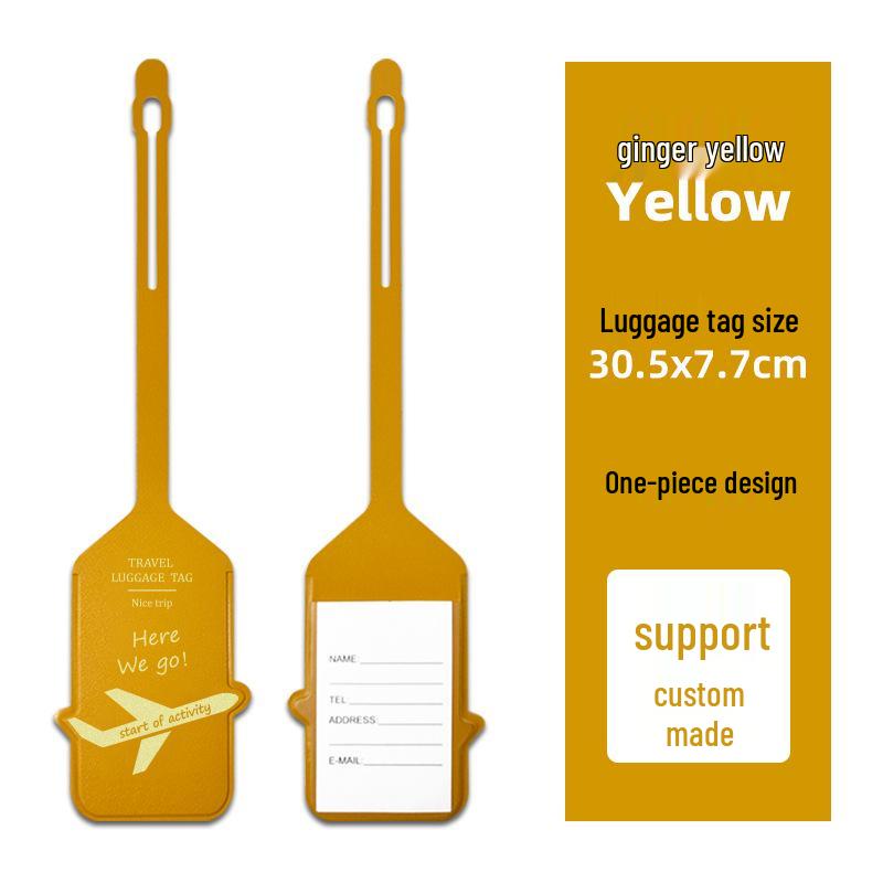 Popular Personalized PU Leather Airplane Luggage Tag and Boarding Pass Identifier