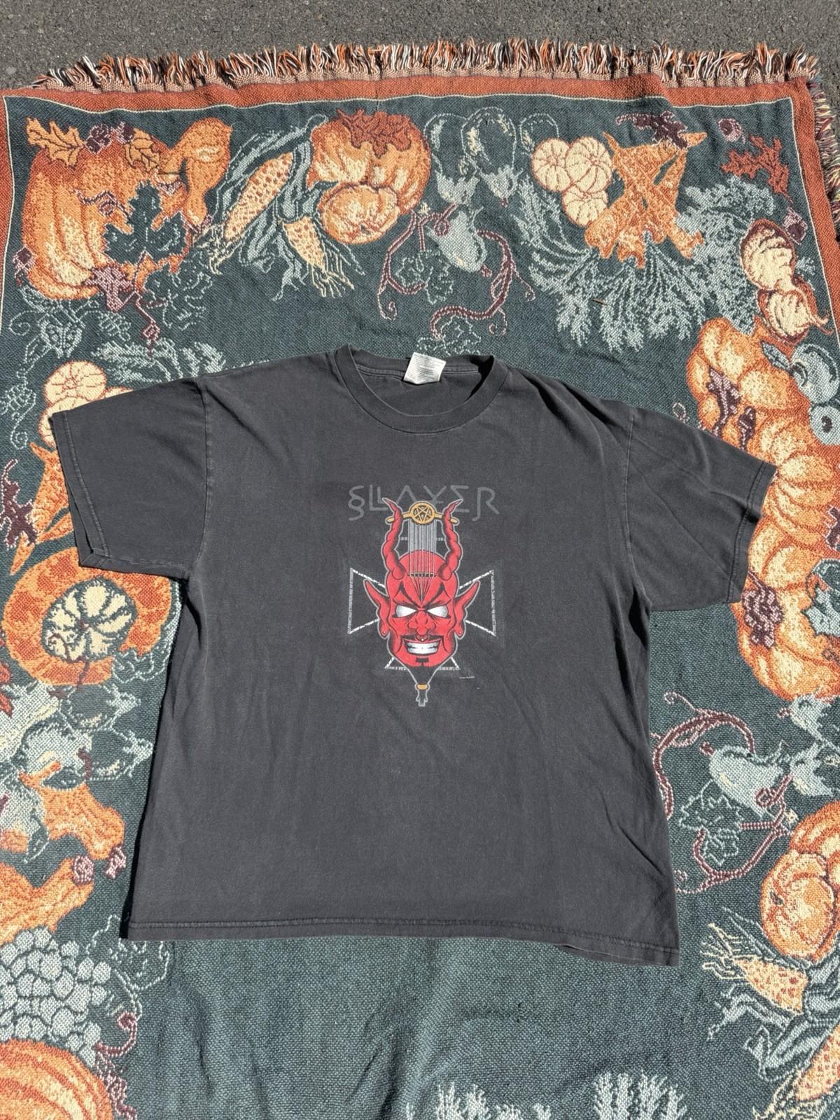 Vintage 90s Slayer Diabolus In Musica Metal Winterland Black Shirt Men s Large Unisex T-Shirt S