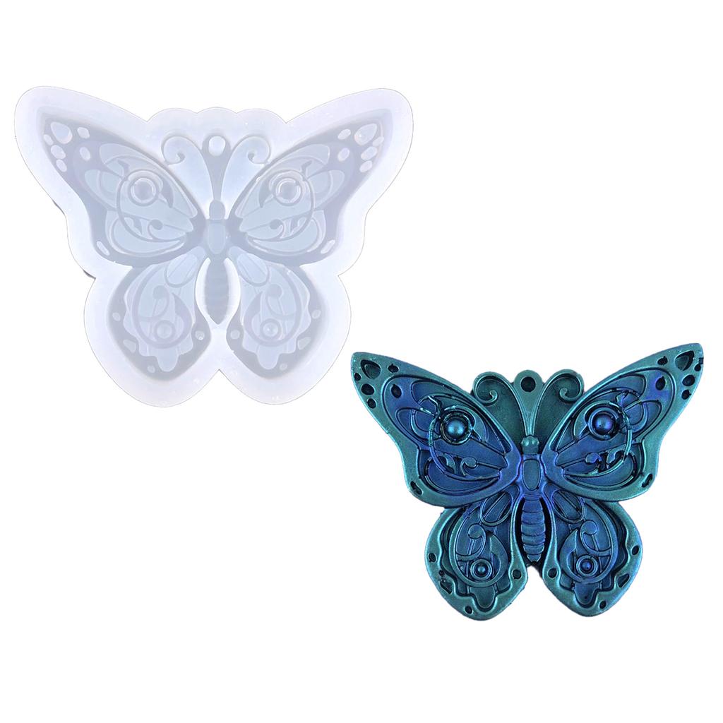 House Lizard Butterfly Keychain Silicone Mold with Hole Keyring Pendant Handmade Mold for Valentine's Day Birthday Gift