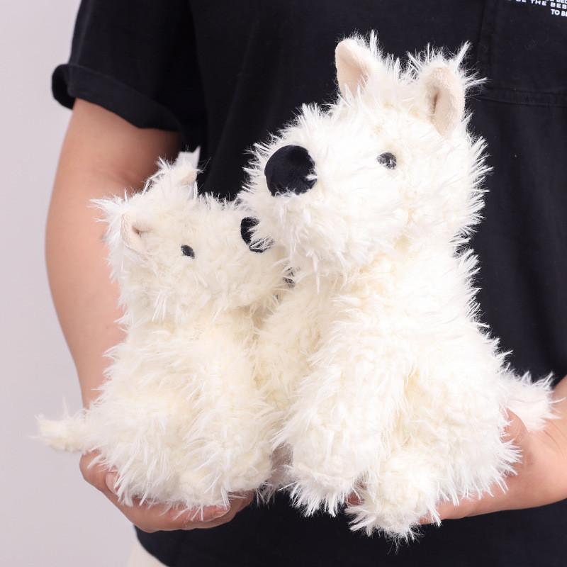Cute Cartoon White West Highland Dog Plush Toy Doll For Dog Lovers