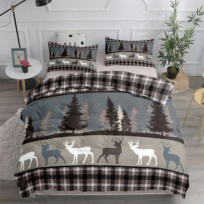 Vintage Wald Hirsch Karom Bettwäsche Kollektion King Queen Doppel Voll Twin Einzelgröße Mit Bettwäsche Kollektion