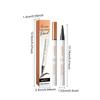 Zephoco 4-Claws Liquid Eyebrow Pencil: Waterproof Long-Lasting Eyebrow Pen with Microblading Tip, Natural Coloring & Sweat-Proof, 3 Shades