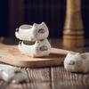 YWDL Mini Cartoon Cat Sauce Dish Ceramic Ketchup Soy Vinegar Dipping Dish Kitchen Knife Fork And Chopsticks Rack Table Decorate