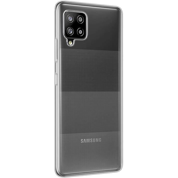 Coque de protection - TOPRODUITS - Samsung Galaxy A12 - Transparente - Verre trempé - Bords noirs