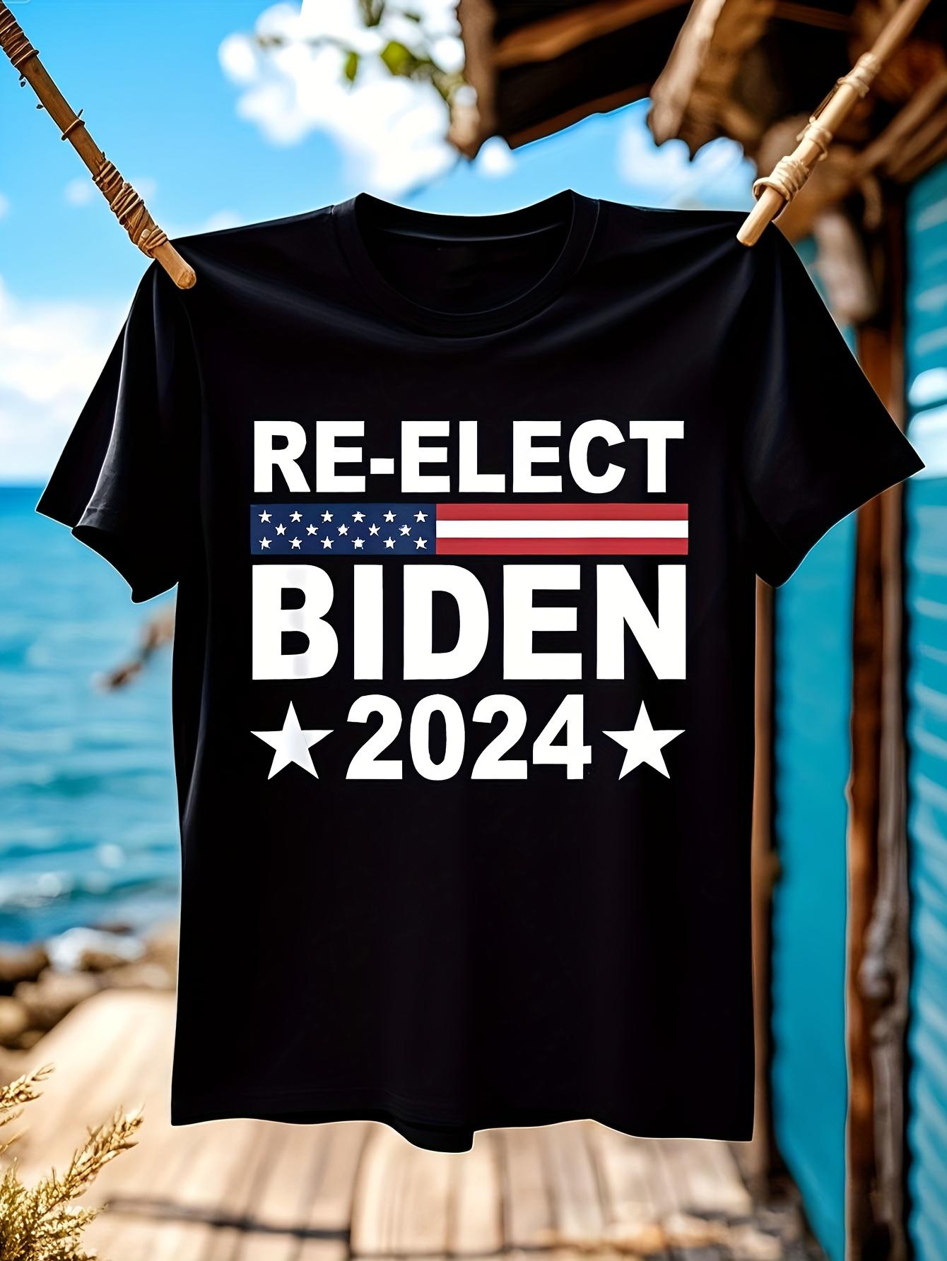 Biden 2024 Campaign Tshirt - American Flag Graphic Politi... XXL