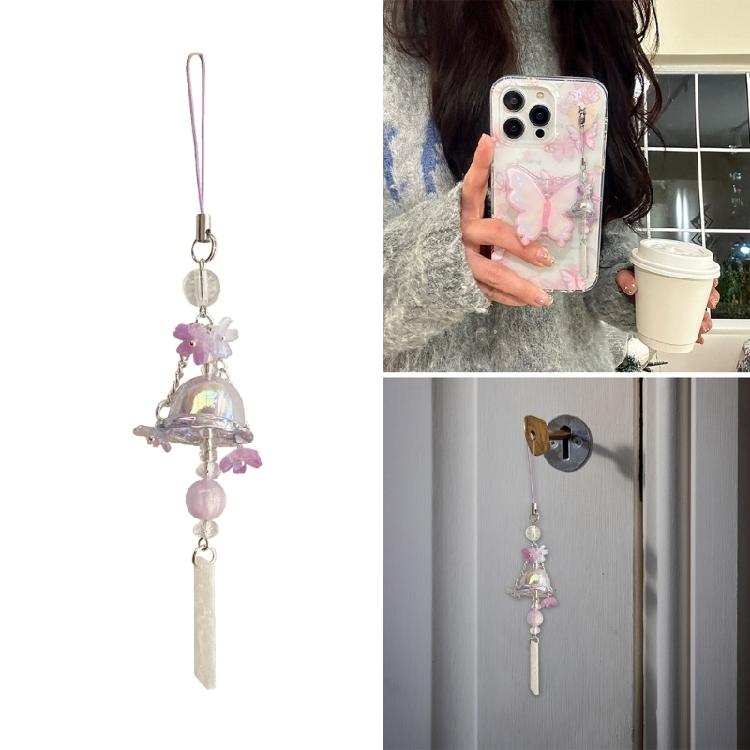 Elegant Jellyfish Wind Chime Glass Charm Pendant With Floral Designs Decoration for Personalize Styles Enhancement