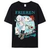 Frieren: Beyond Journey's End Frieren & Party Collage Vintage Anime T-Shirt, Unisex Fantasy Anime Fan Casual Tee,