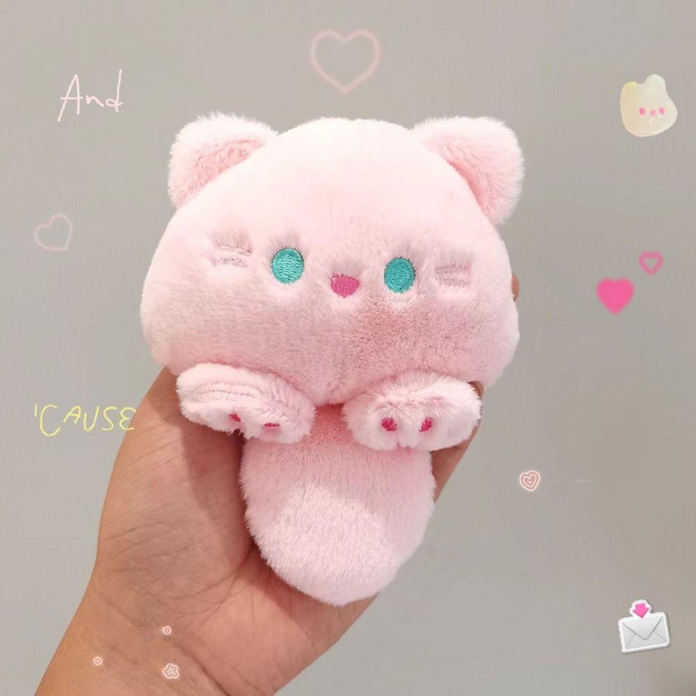 Breloc de pluș pentru pisică care scârțâie de pluș.