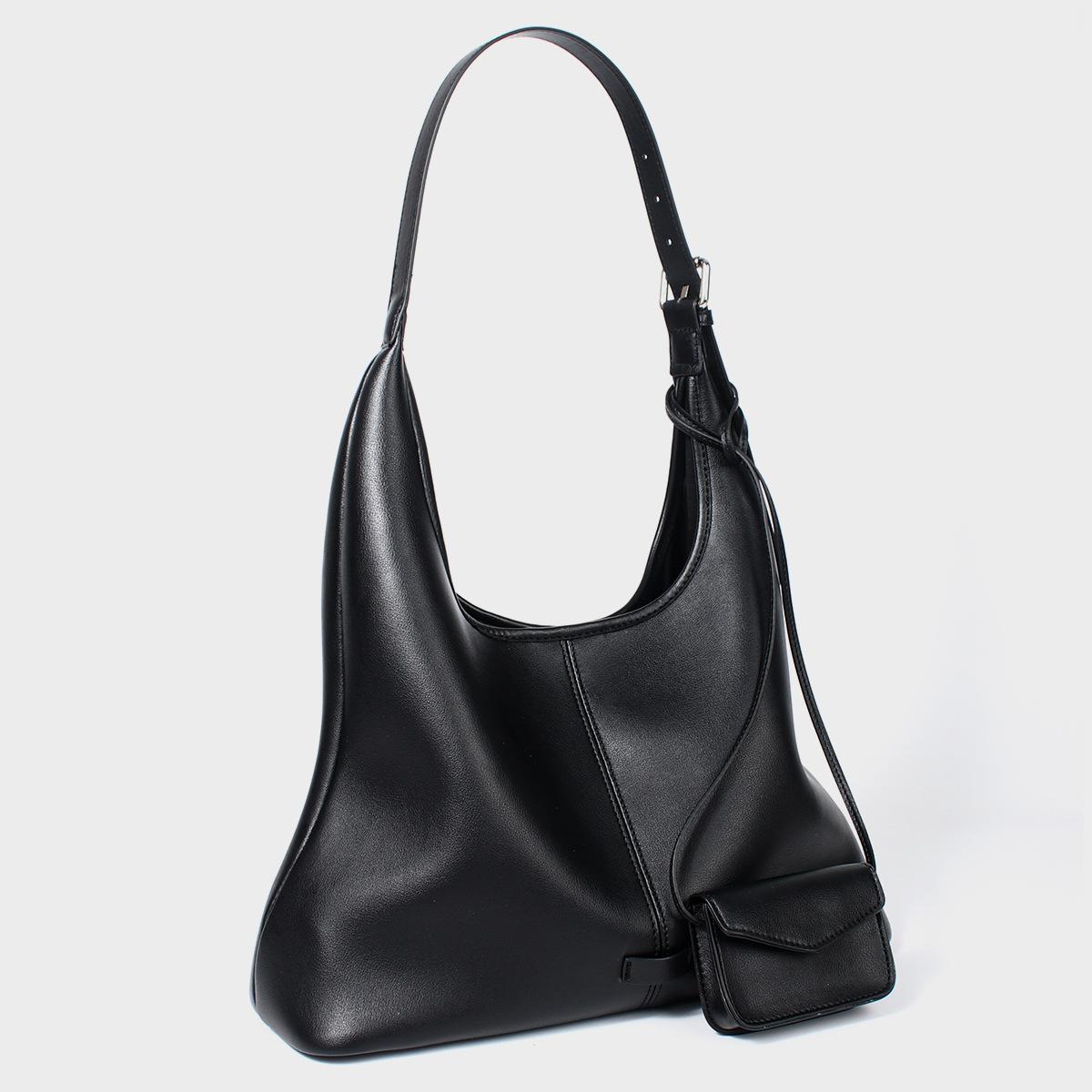 

Tote Bag, Women s Large Capacity Hot Selling Women s Bag, Commuting High-end Feeling, One Shoulder Hand-held Fashionable Leather Women s Bag чорний