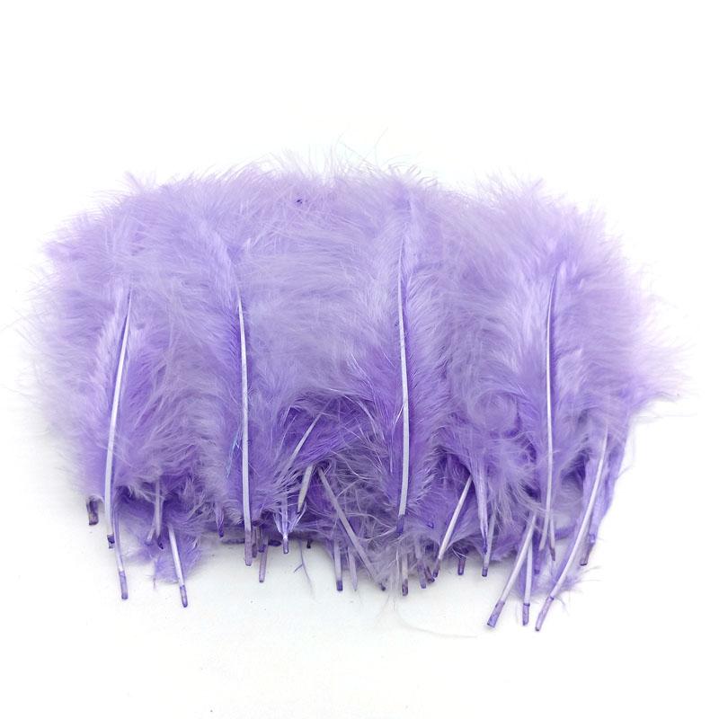 20Pcs Turkey Marabou Feathers Plumes DIY Creative Leisure Decoration Wedding Carnival Handicrafts Accessories Fly Tying Material