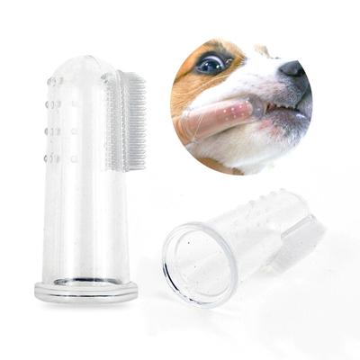 Dog Toothbrush For Pet Tooth Cleaning Tool Soft Pet Finger Toothbrush Dog Brush Bad Breath Tartar Teeth Care Silicagel Supplies