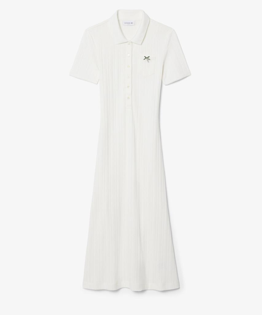 Lacoste Women'S Pointel Polo Short Sleeve Dress Ef6582-56G 70V