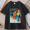 Lets Run Away Graphic T Shirts Crewneck Vintage Short Sleeve Unisex WOMEN Tee Shirt Unisexs Designer Clothing Streetwear Tops