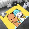 Bear Cartoon Kawaii D-Dudu B-Bubu Door Mat Washable Non-Slip Living Room Sofa Chairs Area Mat Kitchen Doormat Area Rug