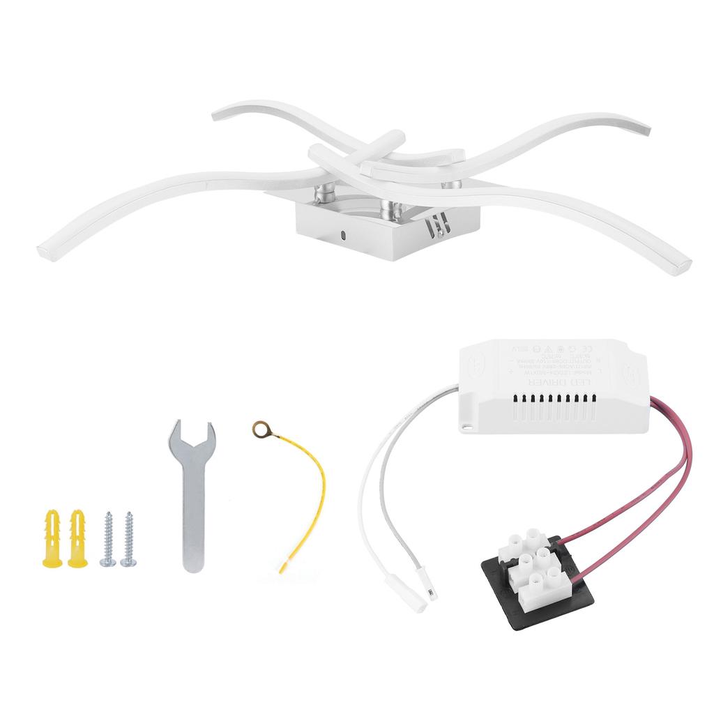 Lumină de plafon cu 140 LED-uri Design elegant curbat Lampă de plafon pentru dormitor, living, birou AC85-265V