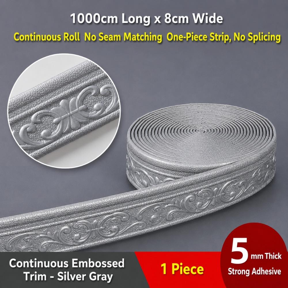 3D Wall Skirting Border Trim Self Adhesive Waterproof Baseboard Wallpaper Sticker for Home Room Decoration Living Room Decor