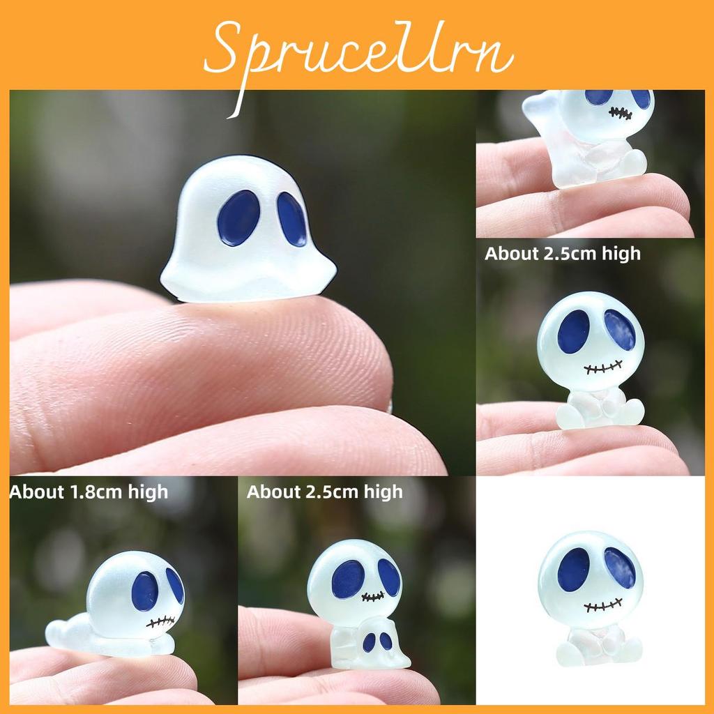 Led Ghost Resin Miniature Figurine For Diy Scene Building And Creative Home Or Office Decor