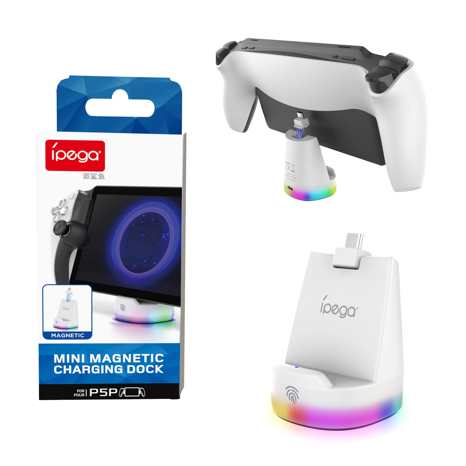 

New PS Portal Charging PhyiFlbey PS Portal Charging Stand for PS5 Portal Remote RGB Light LED Indicator Easy Peripheral Accessory Stand Player,