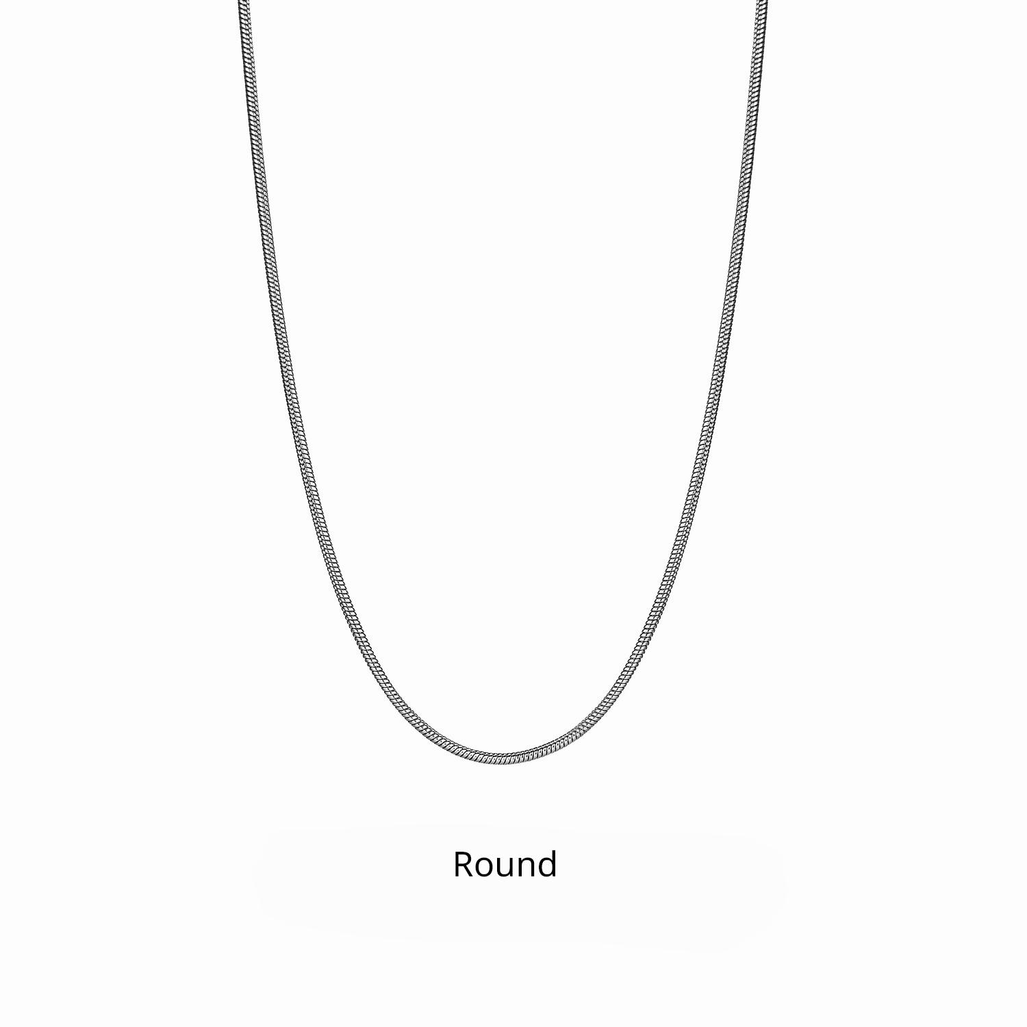 

Цепочка в виде змеи из нержавеющей стали 2 мм, 50-60 см, золотого/серебряного цвета, невыцветающее ожерелье для мужчин и женщин Round-50cm серебряный