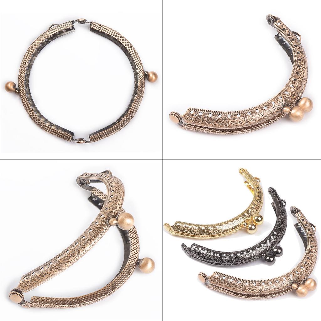 8,5 cm Metalowa Ramka Portmonetki na Monety Zapięcie typu Kiss Clasp do Torebki Kopertówki Uchwyt Akcesoria do Torebek Kolor Czerwonego Brązu Metalowe Elementy do Torebek