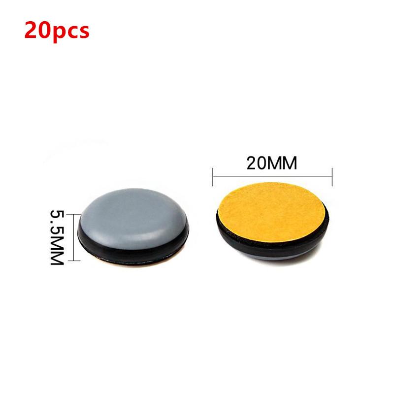 

20 шт. Накладки-глайдеры для ножек, Скользящие накладки, Мебельные глайдеры, ПТФЭ, Квадратные накладки для перемещения мебели по полу, Для бытовой фурнитуры 20*5.5mm